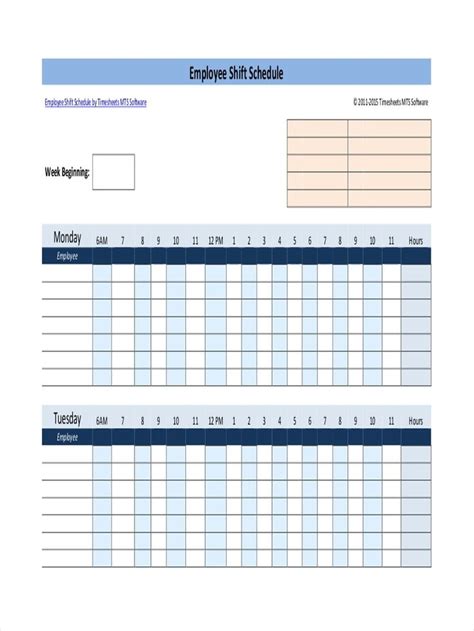 Employee Schedule Template Google Sheets