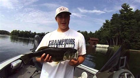 Bass fishing the Minocqua Chain of Lakes, in Wisconsin. - YouTube