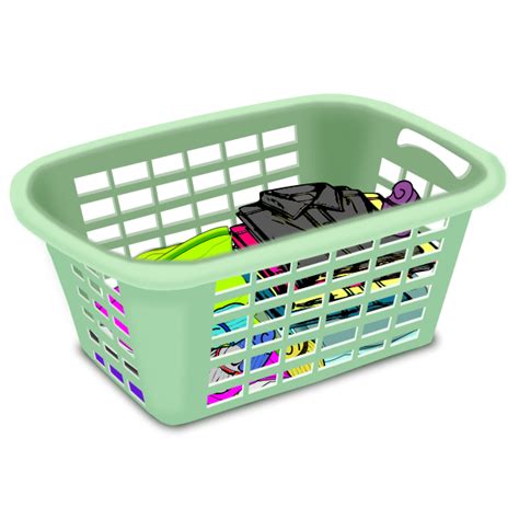 Basket with dirty laundry vector clip art | Free SVG