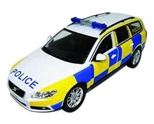 1:18 Scale Friction-Powered Volvo V70 British Police Plastic Model Car: Amazon.co.uk: Toys & Games