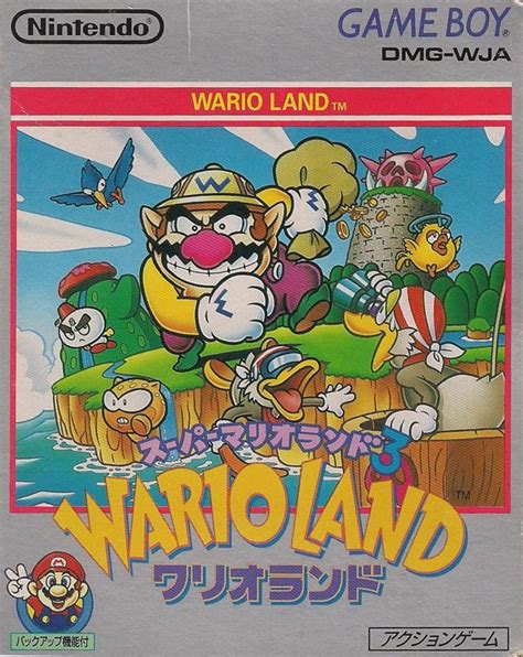 Wario Land: Super Mario Land 3 (1994) Game Boy box cover art - MobyGames