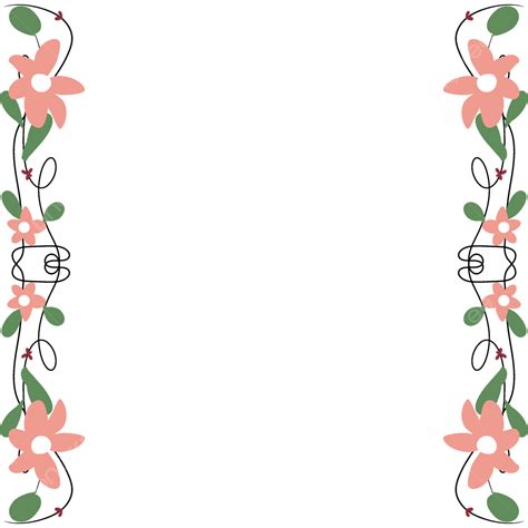 Flower Border Line Png