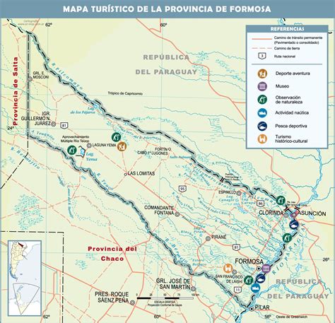 Tourist map of the Province of Formosa | Gifex