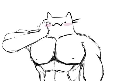 Strong bango cat 💪🏻🐈 | Goofy drawing, Cat drawing, Cute doodles drawings