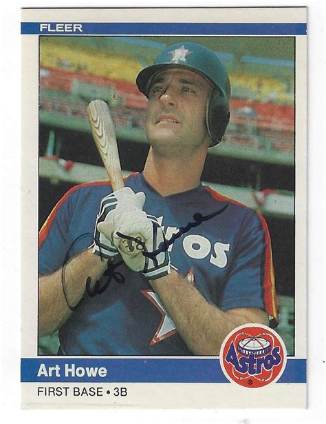 Autographed ART HOWE 1984 Fleer Card - Main Line Autographs