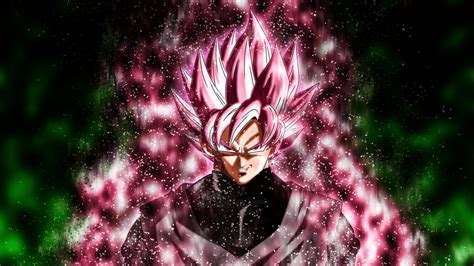 Download Pink Green Aura Black Goku Rose 4k Wallpaper | Wallpapers.com