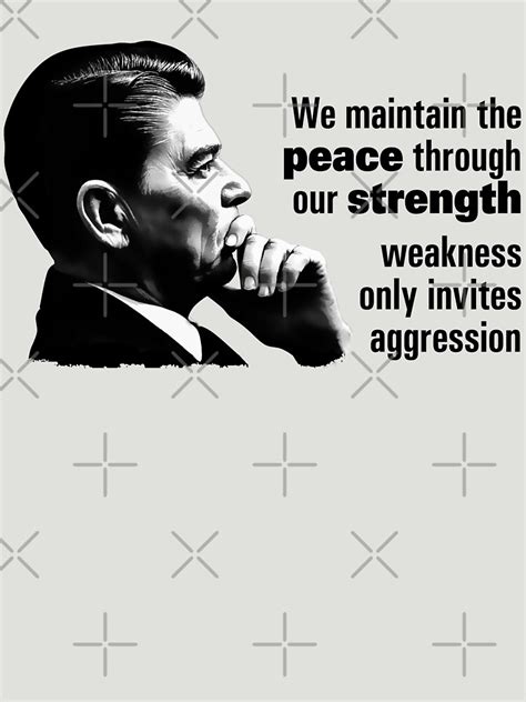 "Reagan - Peace Through Strength quote" T-shirt for Sale by AmericanVenom | Redbubble ...