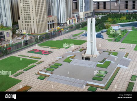 Scale Model of Tangshan Earthquake Memorial Stock Photo - Alamy