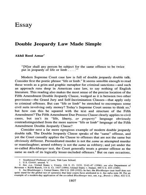 Double Jeopardy Law Made Simple | PDF | Double Jeopardy | Double ...