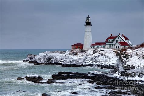 Portland Head Lighthouse in Winter Photograph by Denis Tangney Jr ...