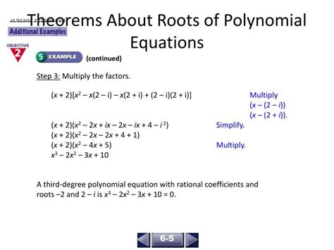 PPT - Theorems About Roots of Polynomial Equations PowerPoint Presentation - ID:5388649