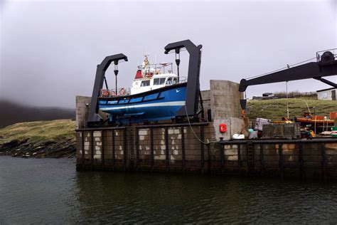 The Foula ferry New Advance in its... © Mike Pennington cc-by-sa/2.0 ...