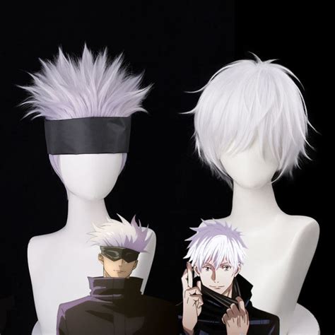 ZIFENGIA Fluffy Heat Resistant Satoru Gojo Jujutsu Kaisen Men Wigs ...