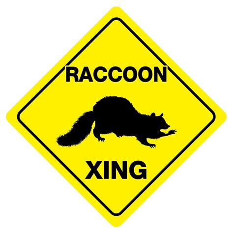 RACCOON XING Funny Novelty Crossing Sign - Walmart.com - Walmart.com