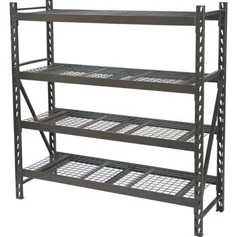 Ironton 4-Tier Industrial Shelving Rack - 77Inch W x 24Inch D x 72Inch H, Model 2611T002 ...