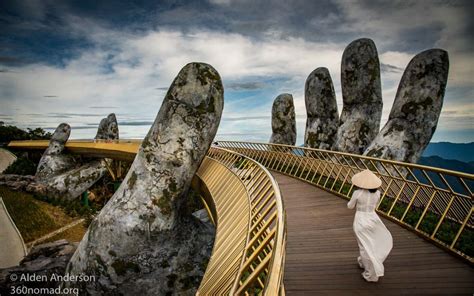 Golden Bridge Vietnam Hands Wallpaper