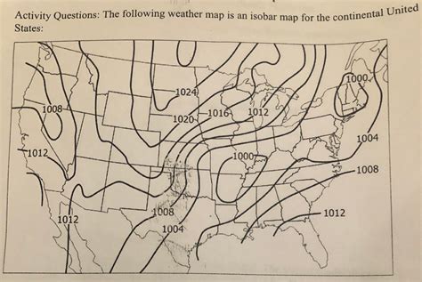 Solved Questions. The following weather map is an isobar map | Chegg.com