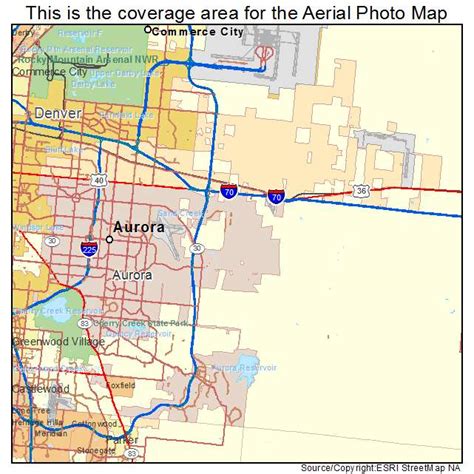 Aerial Photography Map of Aurora, CO Colorado