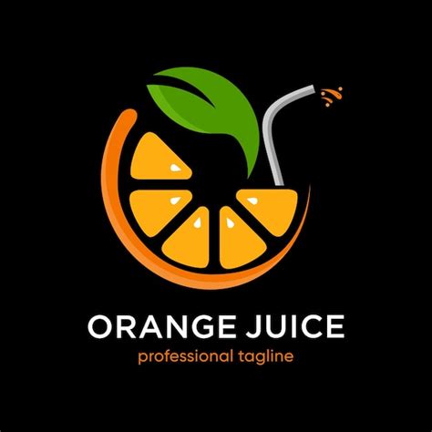 Premium Vector | Orange juice bar logo