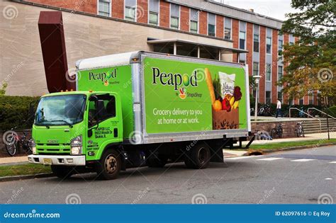 A Peapod Grocery Delivery Truck Editorial Photo - Image: 62097616