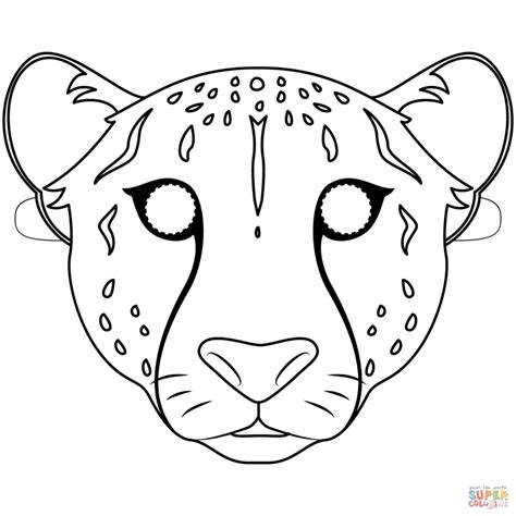 Free Printable Coloring Pages in Easy Paper Mask Cheetah Mask Template ...