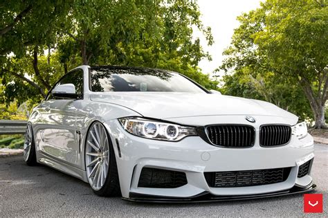 Slammed BMW M4 Coupe on Silver VFS2 Rims by VOSSEN — CARiD.com Gallery