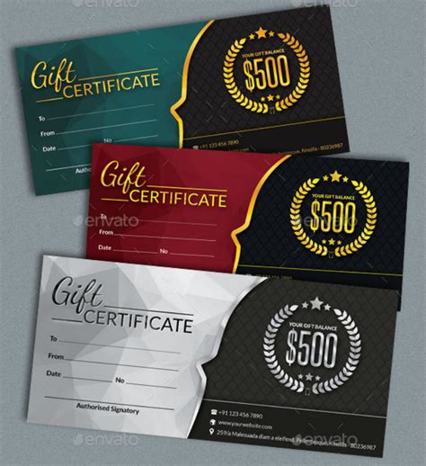 Gift Certificate Restaurant Template