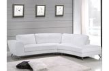 Torri White Leather Sectional Sofa (Left Facing Chaise)-Buy ($3640) in ...