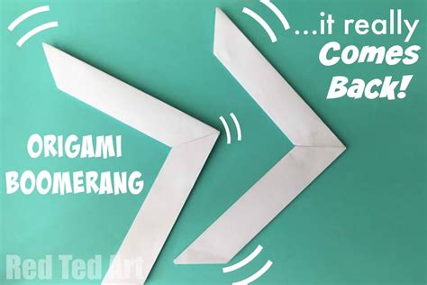 Origami Boomerang that Comes Back - Red Ted Art - Kids Crafts | Origami boomerang, Diy paper ...