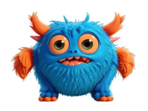 Cute Fluffy Monster 3D Cartoon Free Stock Photo - Public Domain Pictures