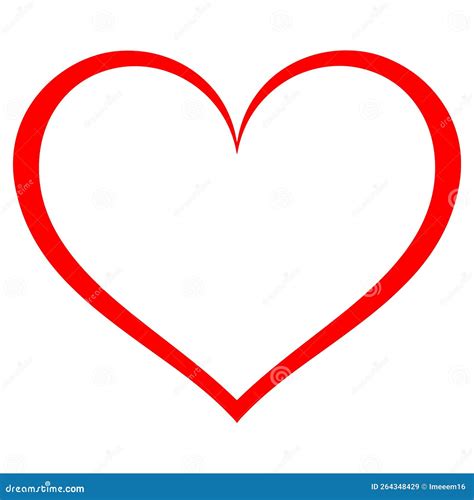 Vector Red Line Heart Symbol Stock Vector - Illustration of heartbeat, design: 264348429