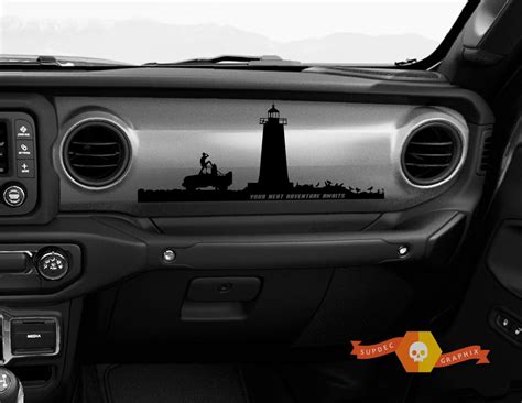 Jeep JT Rubicon Gladiator Dashboard your next adventure awaits lighthouse Willys with Scene ...