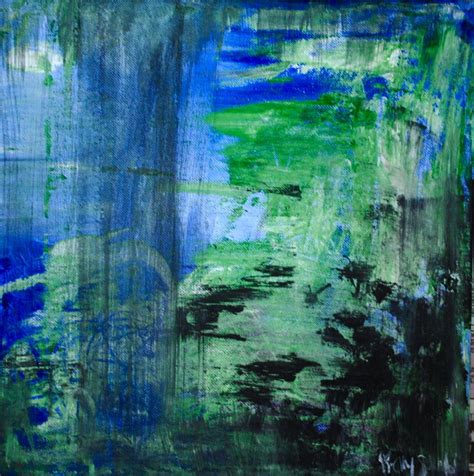 Blue-green Painting by Kelly S