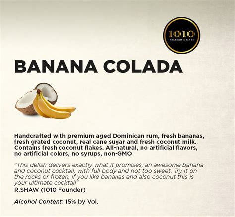 Banana Colada – 1010 Premium Drinks