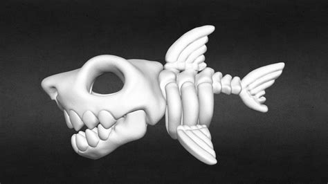 Cute Shark Skeleton STL for 3D print - Buy Royalty Free 3D model by ...