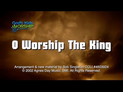 O Worship The King | God's Kids Worship | Song Tracks | WorshipHouse Kids