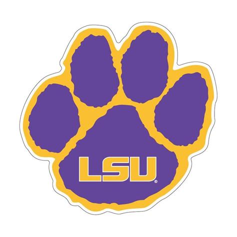 LSU Tigers Paw Decal- 4" | Tiger paw, Lsu, Lsu tigers