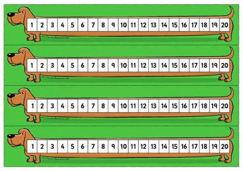 Printable Desktop Number Line to 20 | Number line, Printable number line, Number line activities