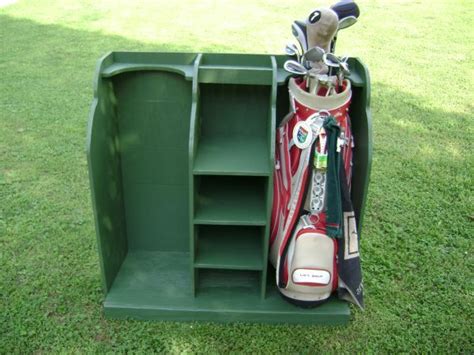 Golf rack. I'm pretty sure it's not big enough | Golf equipment storage, Golf bags, Golf room