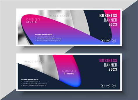 vibrant modern business banners with image space - Download Free Vector ...