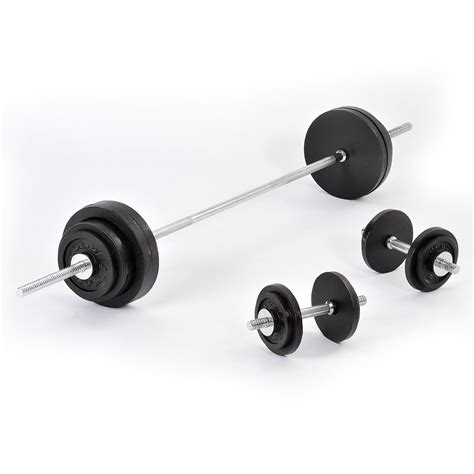 Golds Gym 90kg Cast Iron Barbell and Dumbbell Weight Set - Sweatband.com