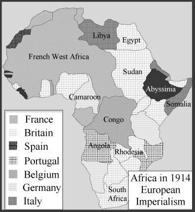 Imperialism In Africa 1914 Blank Map