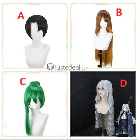 Library Of Ruina Argalia Netzach Malkuth Roland Black Green Brown Silver Styled Cosplay Wigs