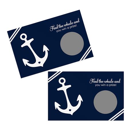 Buy Nautical Scratch Off Game Cards (28 Pack) Bridal Shower, Boys Baby Shower, Graduation ...