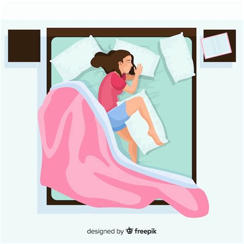 Persona durmiendo en la cama | Vector Premium