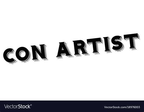 Con artist typographic stamp Royalty Free Vector Image