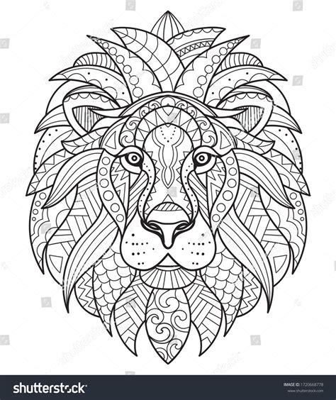 5,786 Lion Coloring Pages Images, Stock Photos & Vectors | Shutterstock