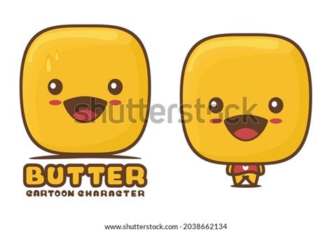 Cute Butter Mascot Isolated On White Stock Vector (Royalty Free) 2038662134 | Shutterstock