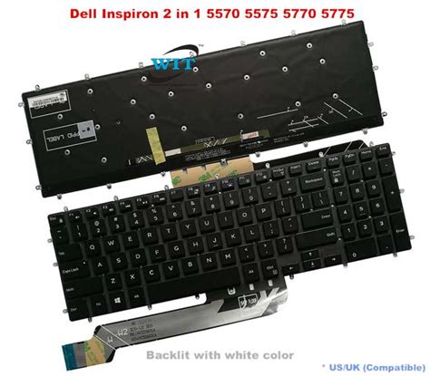 Laptop Keyboard for Dell Inspiron 15 5565 5567 5570 5575 7566 7567 G3 ...