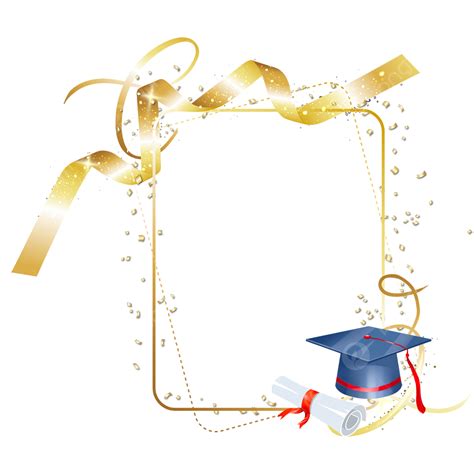 Graduation Borders PNG Transparent, Graduation Border Graduation Cap ...